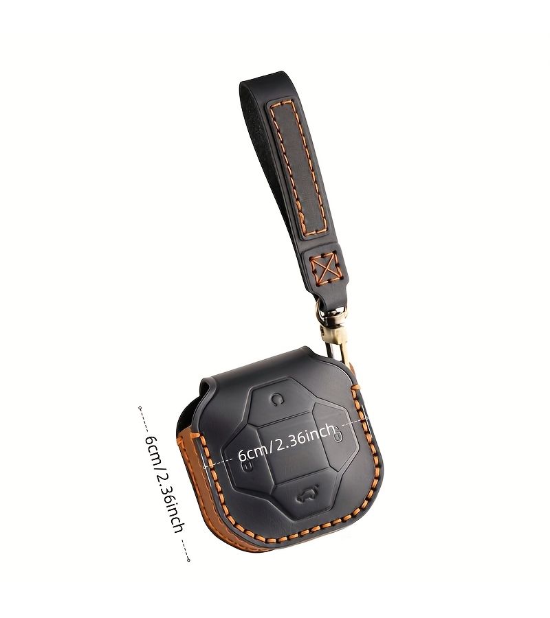 4 Button Key Fob Cover Anti Drop Protective Case Shock Resistant Easy To Install For Chery T2 Traveler 2023 2024 Brown - Image 2