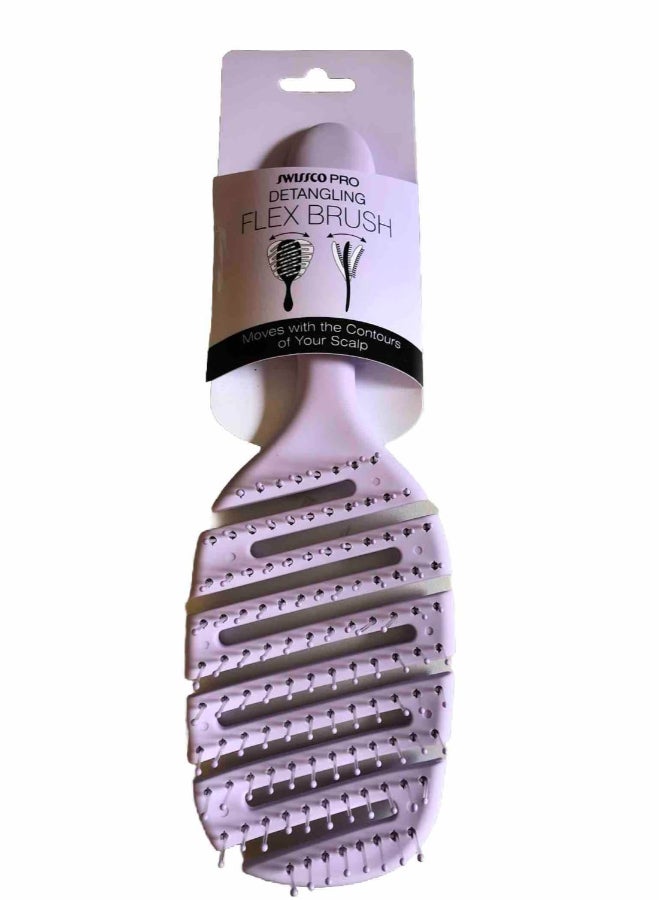 Swissco Pro Detangling Flex Brush Light Purple Lavender - Image 2