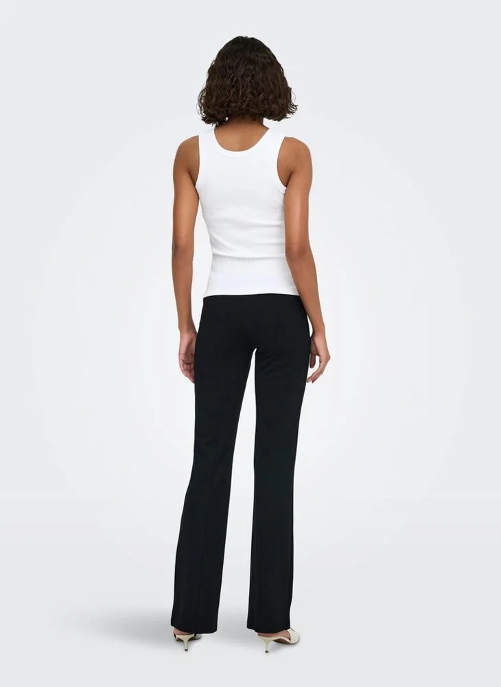 Only Casual Mid Waist Cut Flared Trousers