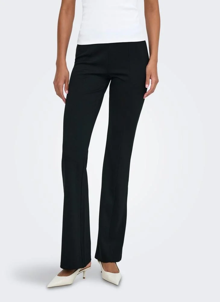 Only Casual Mid Waist Cut Flared Trousers