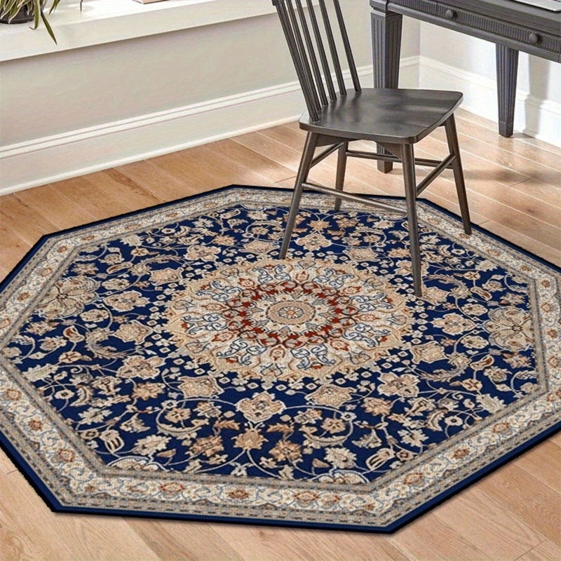 1 Pc Octagonal Persian Style Bohemian Area Mat Machine Washable 180cm Living Room Bedroom Dining Hallway Balcony Home Decor - Image 2