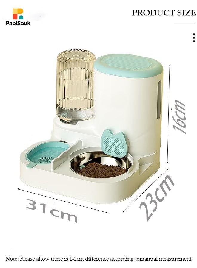PapiSouk 2 in 1 Automatic Pet Feeder and Water Dispenser Gravity Cat Feeder with Detachable Food Bowl Large Capacity Food Storage Container for Cats Dogs and Small Pets Travel Essentials - Image 5