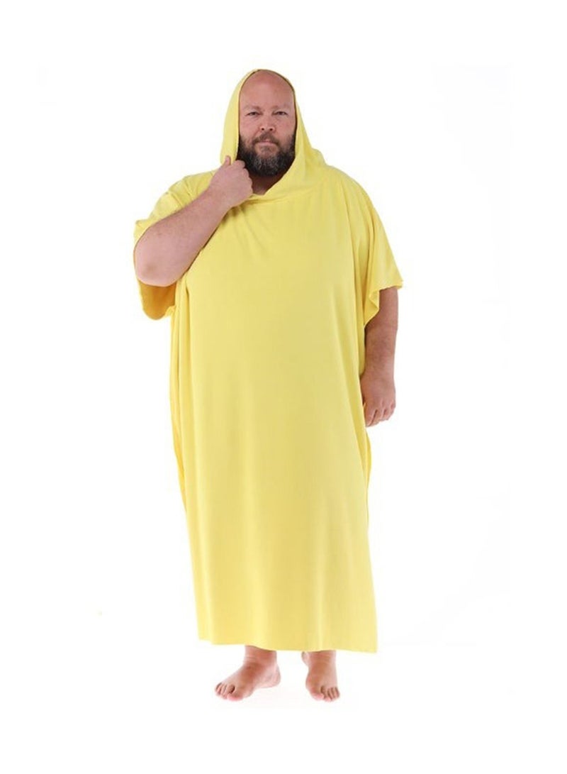 RJ Men Luxury Bathrobe Yellow Color from RJ Ultra-Soft Waffle Fabric with Hood Lightweight & Highly Absorbent - Image 1