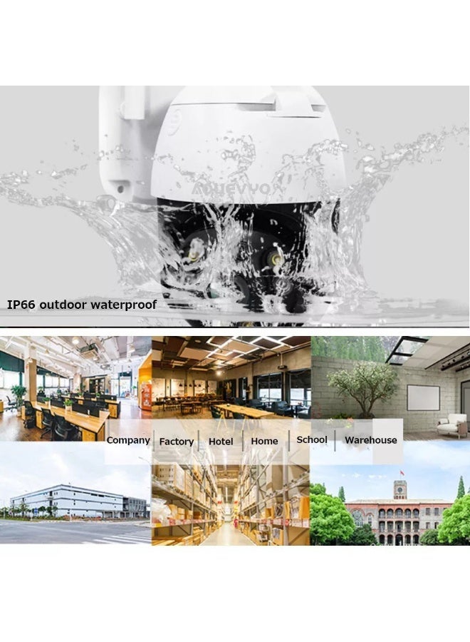 كروني كاميرا مراقبة خارجية NIP-20HS. كاميرا مراقبة واي فاي عالية الدقة 5 ميجابكسل، مقاومة للماء بمعيار IP66، تدعم الاتصال ثنائي الاتجاه والرؤية الليلية بالأشعة تحت الحمراء. تدعم بطاقة TF والتخزين السحابي، مناسبة لمراقبة أمن المنزل الخارجي. - Image 4