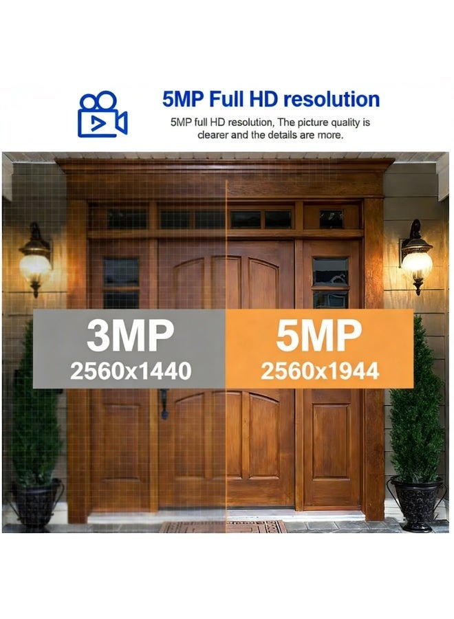 Crony NIP-20HS Outdoor Security Camera. 5MP high-definition WiFi surveillance camera, IP66 waterproof, supports two-way communication, and infrared night vision. Supports 2K resolution TF card and cloud storage, suitable for home outdoor security monitoring. - Image 4