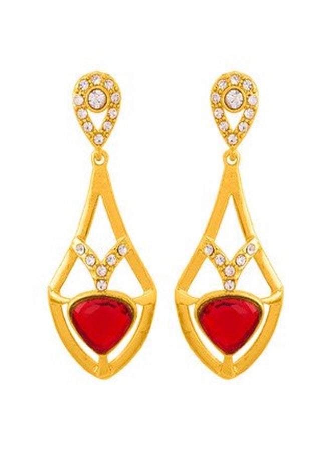 Voylla Dangler Earrings for Women (Golden) (8907617435435) - Image 1