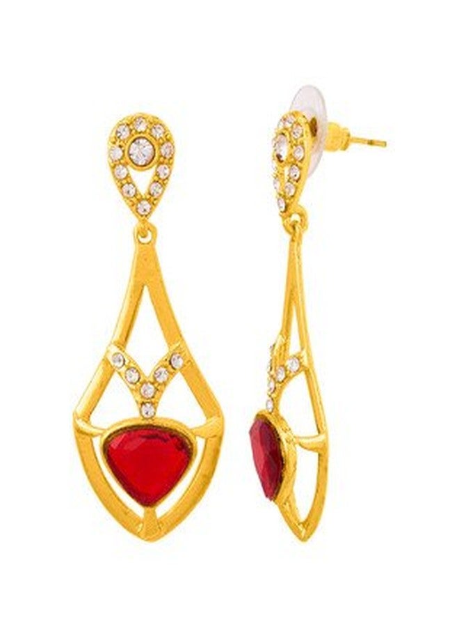 Voylla Dangler Earrings for Women (Golden) (8907617435435) - Image 2