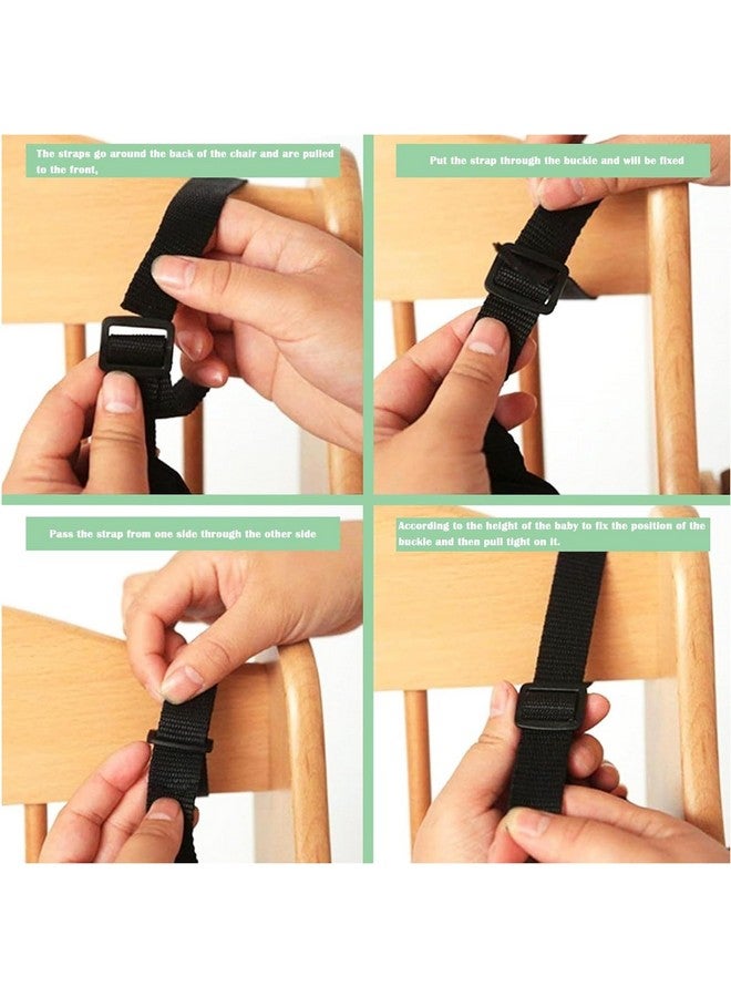 CaoXiong 5 Point Harness Seat Belt Safety Strap Belt for Adjustable High Chair,Seatbelt Crotch Cushion Shoulder Pads,Safety Harness Strap Belt Kit with Shoulder Pads & Guarding Pad - Image 2