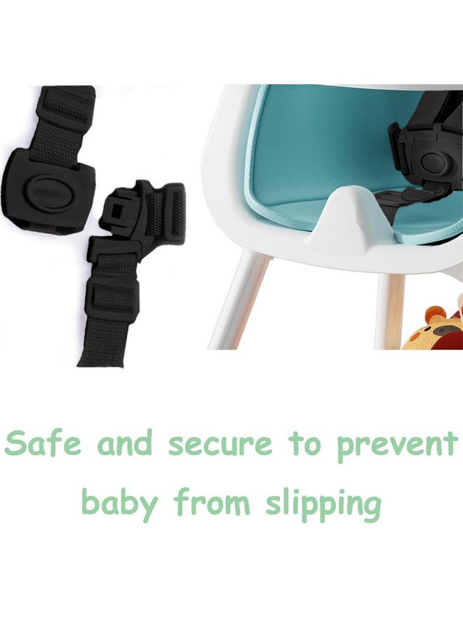 CaoXiong 5 Point Harness Seat Belt Safety Strap Belt for Adjustable High Chair,Seatbelt Crotch Cushion Shoulder Pads,Safety Harness Strap Belt Kit with Shoulder Pads & Guarding Pad - Image 3