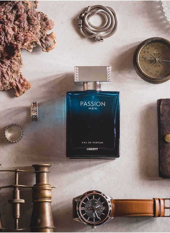 Liberty - Luxury Passion Perfume for Men (100ml/3.4Oz), Eau De Parfum (EDP) Spray, Crafted in France, Long Lasting Smell, Spicy Notes. - Image 1