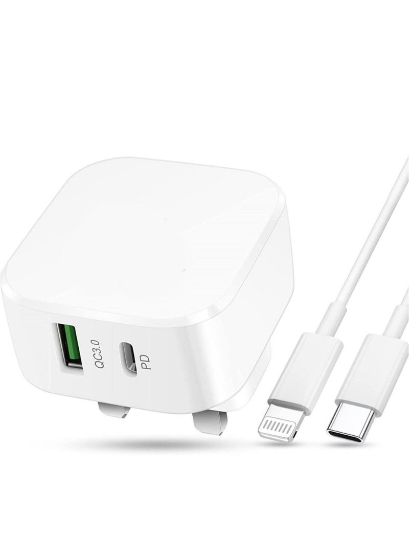 ELTRAZONE For iPhone 14 14 Pro 14 Pro Max Fast Charging USB-C PD 20W Plug Charger Cable - Image 1