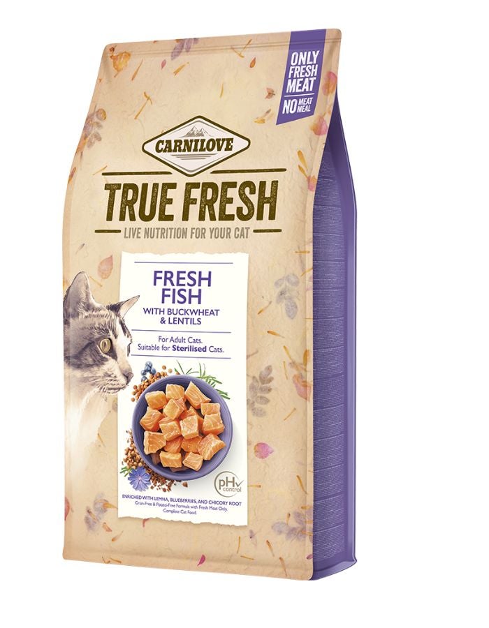Carnilove True Fresh Fish for Adult Cats 4.8kg | Grain-Free, Fresh Fish Cat Food - Image 1