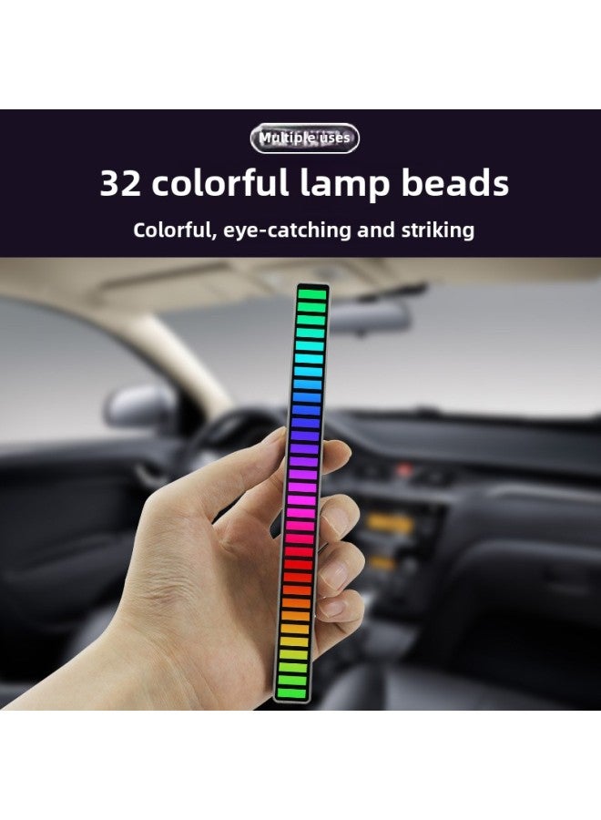 إسكدنيا بار DJ Music Led إيقاع ضوء ديكور السيارة المحمول RGB بيك اب جو ضوء سطح المكتب ضوء الليل مصدر الطاقة: 5W-لون الضوء: 32 نموذج المكونات في الأضواء - Image 2