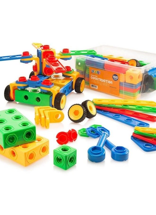Play22 Building Blocks For Toddlers 104 Pieces Building Toys Gift For Boys & Girls Stem Educational Fun Toy Set, Ages 3 Years And Up Original  - Image 2