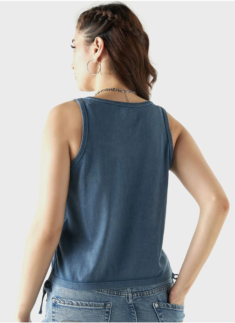 لي كوبر Logo Detail Tank Top