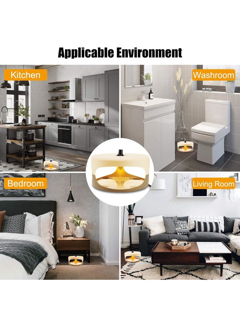 SOLARAE مصيدة البراغيث، مصيدة لاصقة داخلية للبراغيث مع 2 قرص لاصق عديم الرائحة غير سام قاتل طبيعي للبراغيث وسادة مصيدة حشرات ضوء التحكم في الآفات للمنزل، آمنة للأطفال والحيوانات الأليفة الكلاب والقطط - Image 3