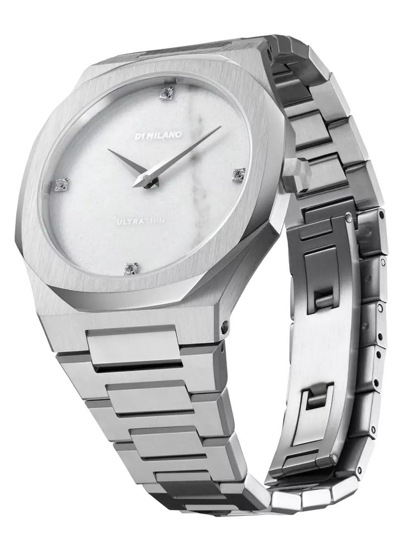دي وان ميلانو ساعة نسائية D1 Milano Ultra Thin Marble Silver UTBL13 مقاس 34 مم - Image 2