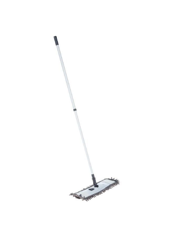 Five Simply Smart Lachenille Telescopic Microfiber Dust Flat Mop White and Grey 117149 - Image 1