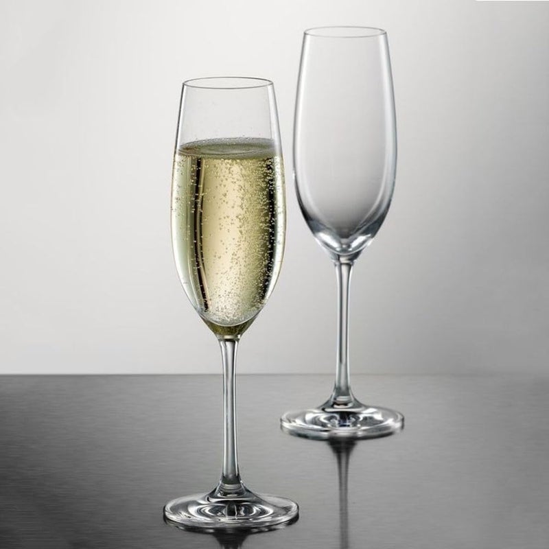 NeWine Wine Glass Red or White Wine Champagne Flutes Crystal Glass 190 ml Lead Free Shatter Resistant Wine Glasses Set of 2 Clear - Image 1