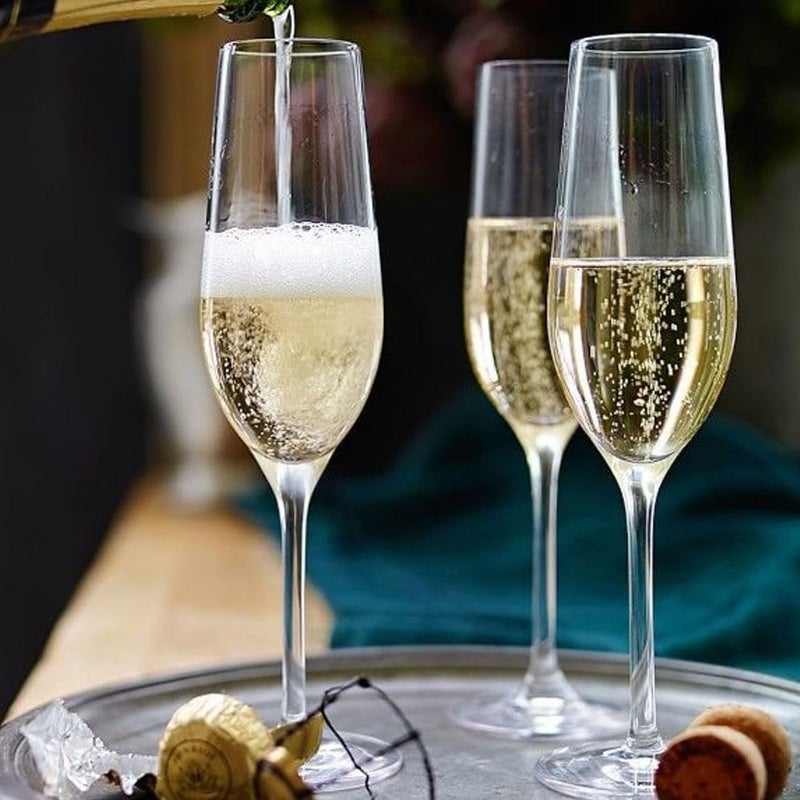 NeWine Wine Glass Red or White Wine Champagne Flutes Crystal Glass 190 ml Lead Free Shatter Resistant Wine Glasses Set of 2 Clear - Image 4