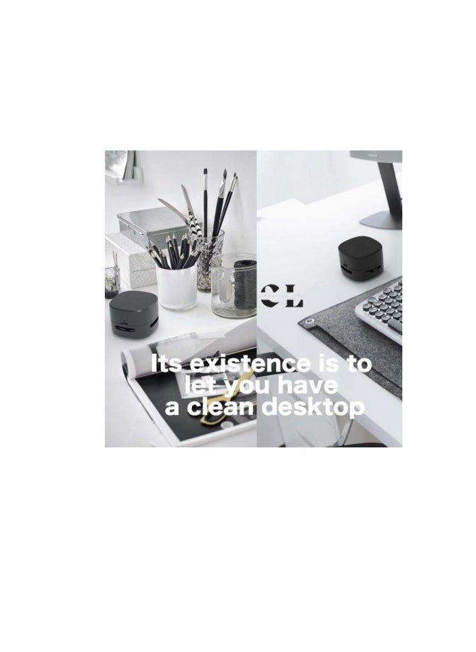 Mini Desktop Vacuum Cleaner, Portable Keyboard Cleaner, Battery-Powered Handheld Energy-Saving Design, 360° Rotatable Cordless, Suitable for Home/ School/Office/Keyboard.(Batteries not Included)