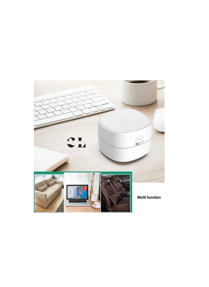 Mini Desktop Vacuum Cleaner, Portable Keyboard Cleaner, Battery-Powered Handheld Energy-Saving Design, 360° Rotatable Cordless, Suitable for Home/ School/Office/Keyboard.(Batteries not Included)