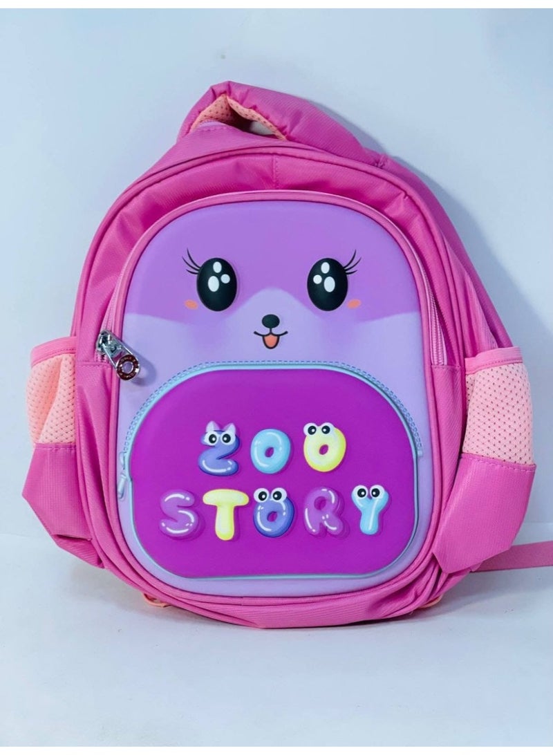 School bags, nursery bag with 3D embossed design, waterproof material, available in various colors, 2 zippers, bag size: 33 cm, size: 13 - Image 1
