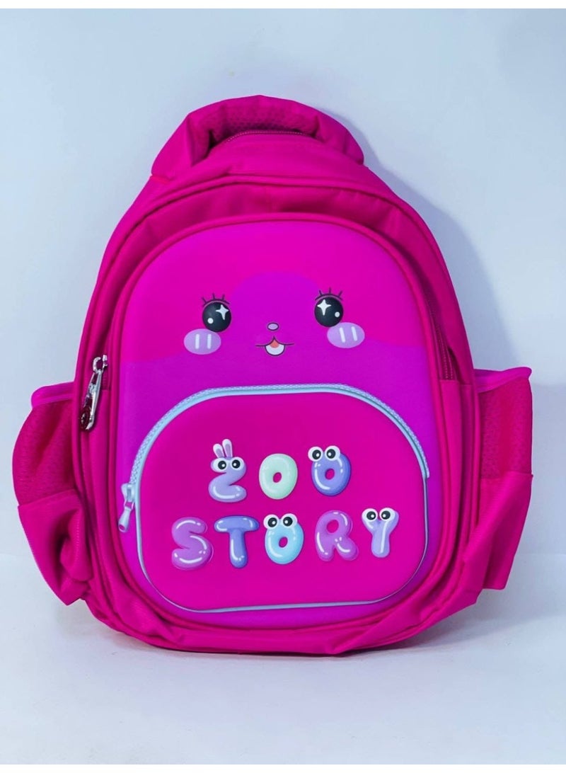 School bags, nursery bag with 3D embossed design, waterproof material, available in various colors, 2 zippers, bag size: 33 cm, size: 13 - Image 2