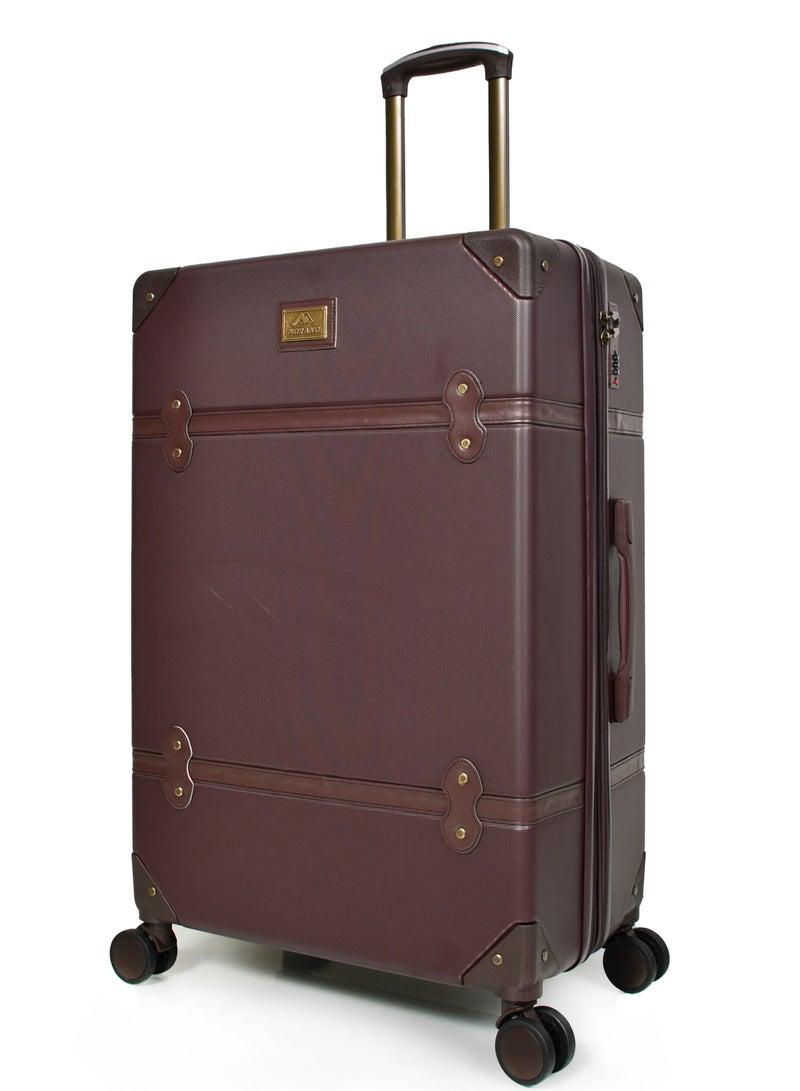 MORANO Classic Morano Travel Bags 4-Pieces with Rotating Wheels and a Safety Lock Sizes : 28''-24''-20''-14 Inch Color (Coffee) - Image 3