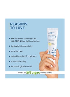Plum Plum 2% Niacinamide Sunscreen SPF 50 PA+++ With Rice Water | UVA/ UVB Protection | Reduces Tan, Brightens Skin | No White Cast, Lightweight, Non-Sticky | Dermatologically Tested | All Skin Types | Women & Men | 100% Vegan | 50 g  - Image 5