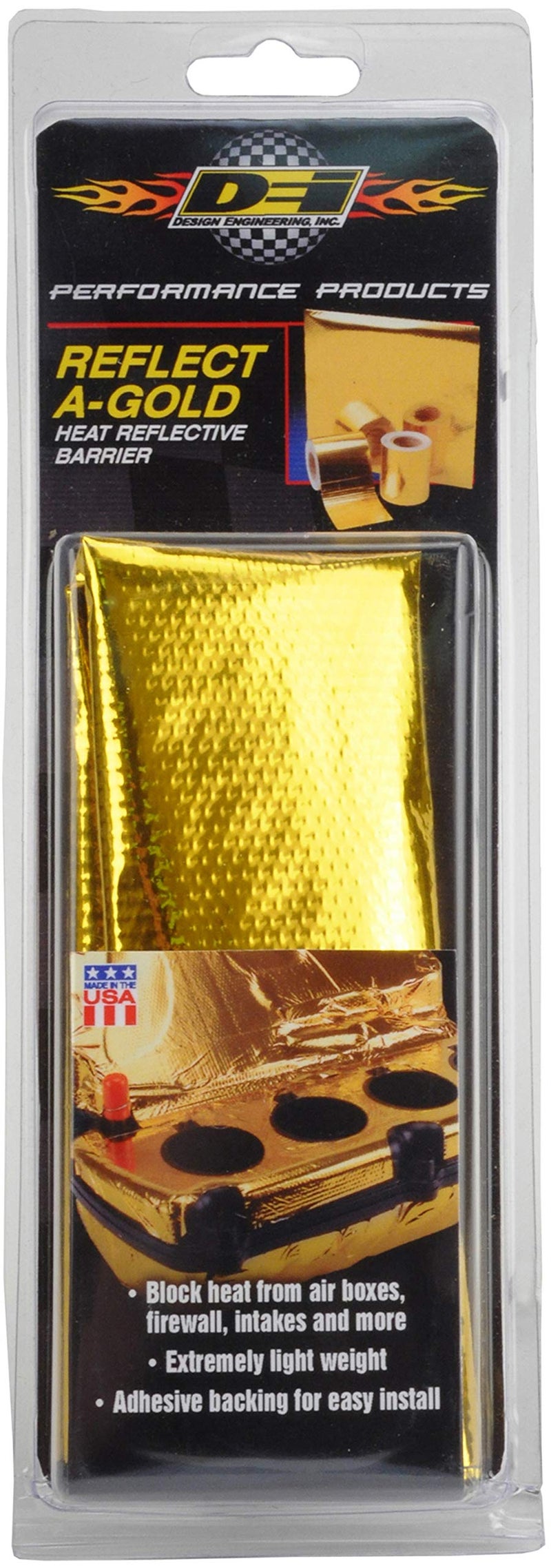 Design Engineering 010391 Reflect-A-Gold High-Temperature Heat Reflective Adhesive Backed Sheet, 12" x 12" Sheet - Image 5