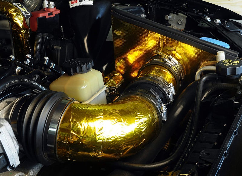 Design Engineering 010391 Reflect-A-Gold High-Temperature Heat Reflective Adhesive Backed Sheet, 12" x 12" Sheet - Image 2