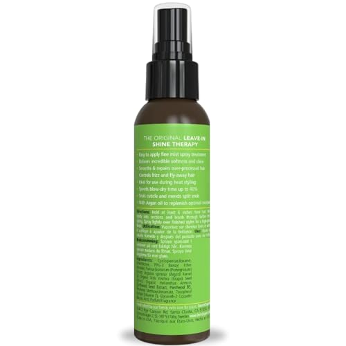 DermOrganic Shine Spray Therapy for Hair with Argan Oil - Smooths, Repairs, Strengthens, 4 fl.oz. - Image 2