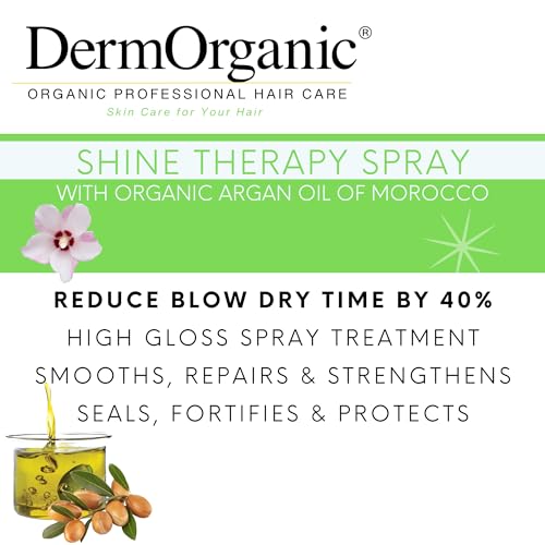 DermOrganic Shine Spray Therapy for Hair with Argan Oil - Smooths, Repairs, Strengthens, 4 fl.oz. - Image 3