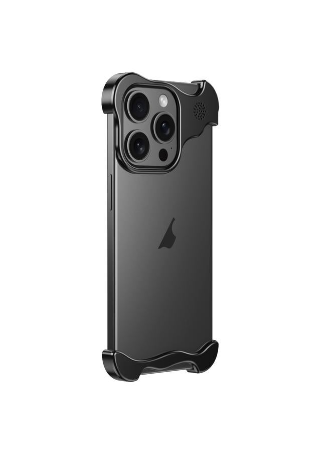 S-TOP Case For iPhone 15 Pro Max Aromatherapy Alloy Frameless Phone Case - Image 1