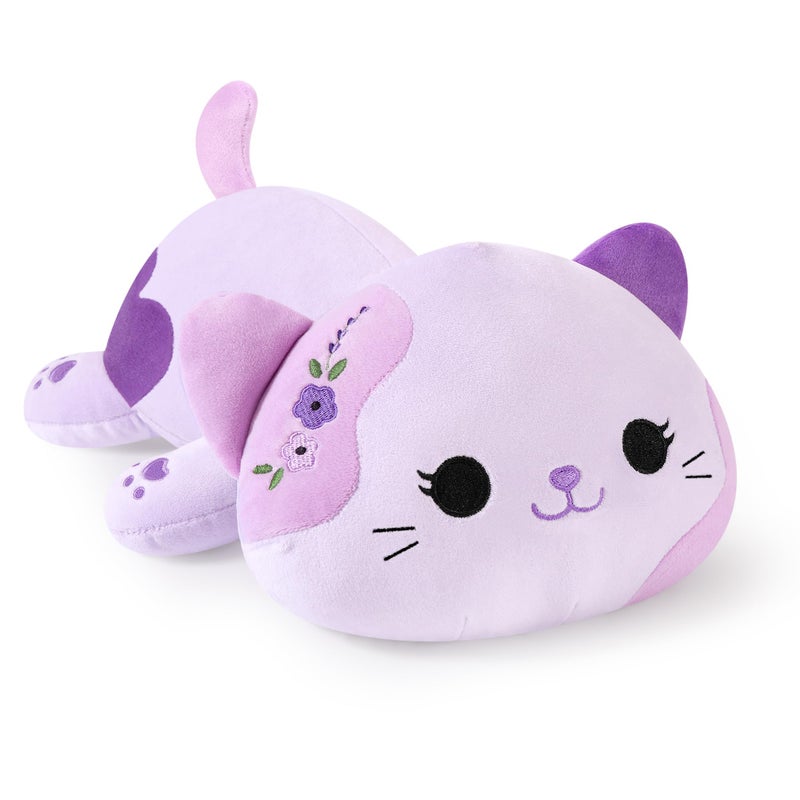 Onsoyours Original Lavender Cat Plush Kitty Plushies Toy Kitten Stuffed Animal Soft Pillow Little Kawaii Plushie Gift for Kids & Adults (Lavender Cat,9") - Image 1