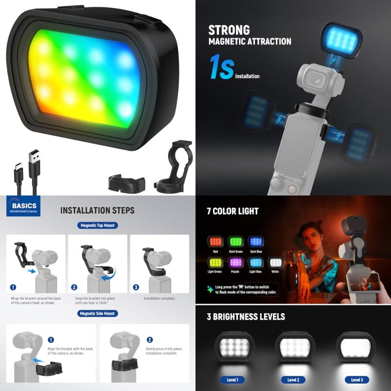 Neewer Neewer Basics Magnetic Rgb Light 1W 2000 g Z7C8C538691968B3BBA5EZ
