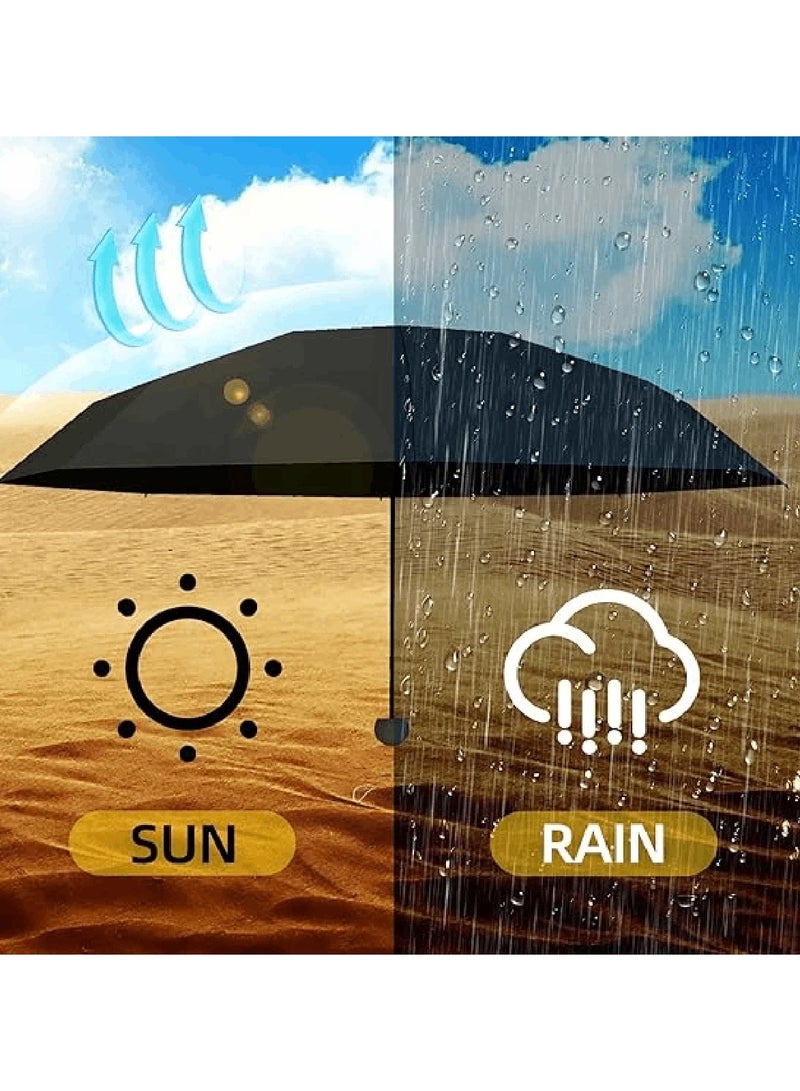All-Weather Travel Umbrella,Dual Purpose for sunny and rainy days - Lightweight, Portable,  Rainproof, Windproof,UV Protection,- Perfect for Travel, Car, Office, Beach, and Outdoor Activities,7 colors - Image 4