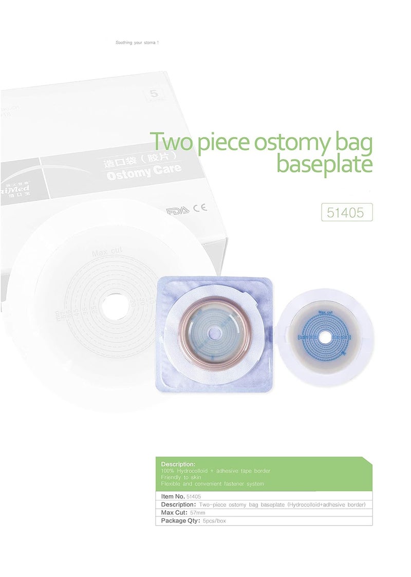 Mowell Mowell Colostomy Bag Flange Two Piece Cutting Size 1557mm MED51405 Pack of 10 - Image 4