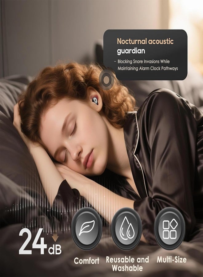 TecoKart® 24dB Noise-Reduction Ear Plugs with Soft-Silicone & Comfortable-Fit for Study and Sleep Reusable | 3 Ear Tips Sizes | Carry Case | SNR 24dB - Image 3
