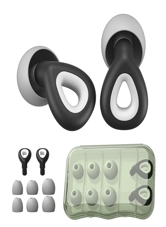 TecoKart® 24dB Noise-Reduction Ear Plugs with Soft-Silicone & Comfortable-Fit for Study and Sleep Reusable | 3 Ear Tips Sizes | Carry Case | SNR 24dB - Image 1