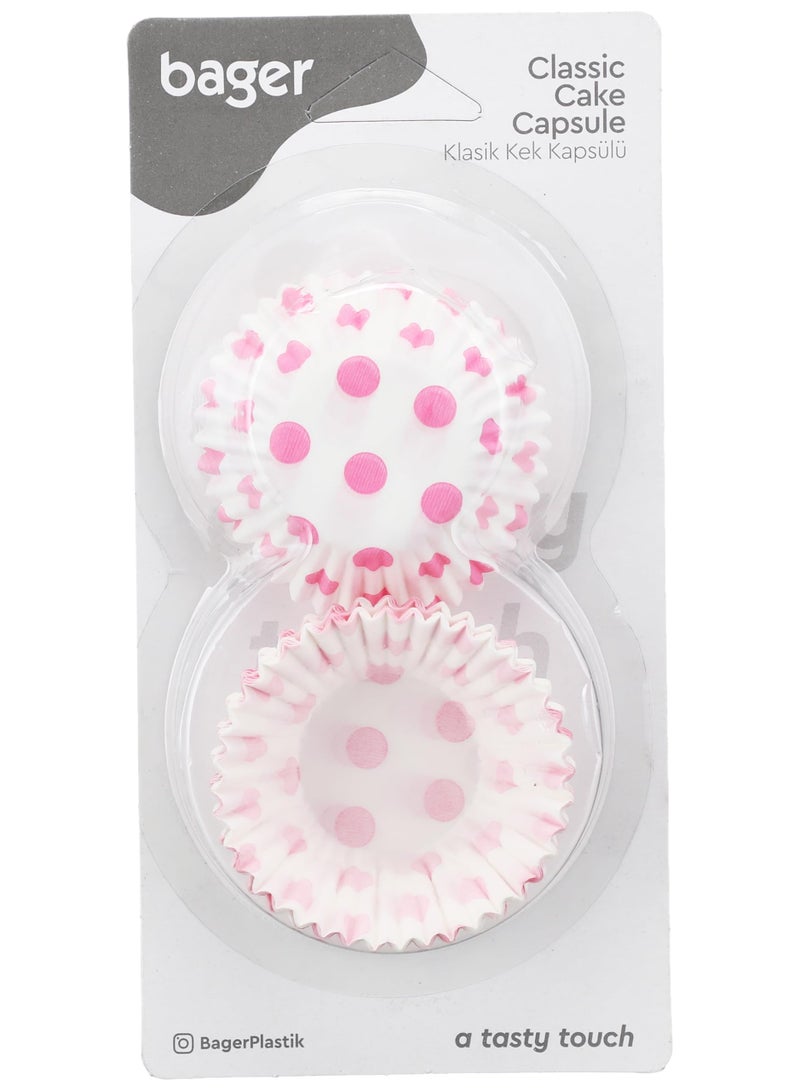 باجار كبسولات قوالب كيك كلاسيكي (80 قطعة)، مزينة - Image 1
