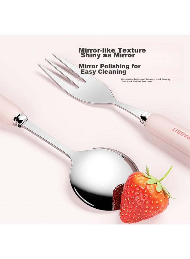 Bao Shi Baoshi Children's Chopsticks And Spoon Set With Portable Box, School Utensils For Elementary Students, Storage Box, Three-piece Set For Takeaway And Work - Image 2