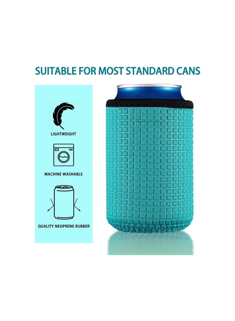 SOLARAE 4PCS Can Sleeves, Insulator Stands, Non-Slip Can Sleeves, Neoprene Cooler, Beverage Cooler Sleeves, for Beer, Coke, etc. Neoprene Drink Cooler Sleeves, Beer Can Sleeves Beer Can Coolers - Image 3
