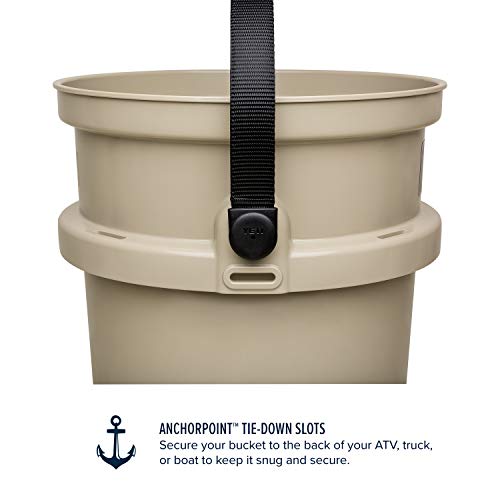 YETI Loadout 5-Gallon Bucket, Impact Resistant Fishing/Utility Bucket, Tan - Image 4