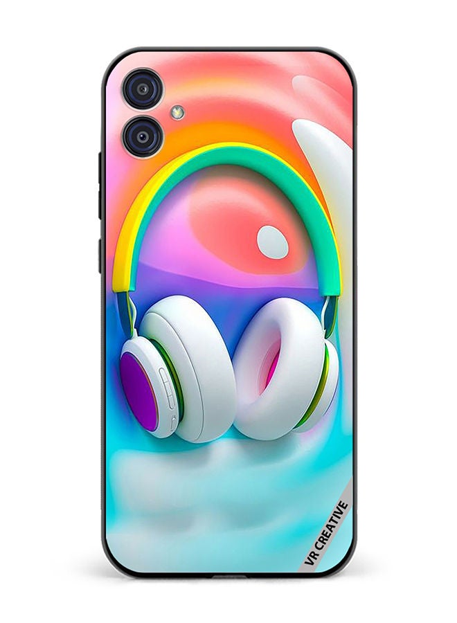 VR CREATIVE Protective Case Cover For Samsung Galaxy M04/F04 Music Headphones Design Multicolour - Image 1
