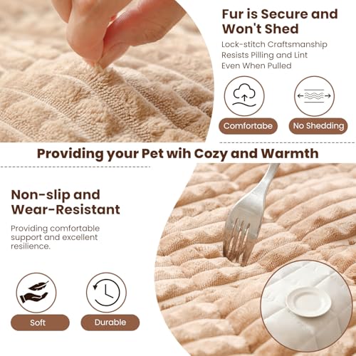 Disayu Couch Cover for Dogs Washable, Non-Slip Pet Couch Covers for Sofa, Fuzzy Dog Couch Cover Blanket, Thick, Soft, Plush Couch Cushion Covers for Sofa Protector (Camel, 27.6" x 59"/70 x 150cm) - Image 4