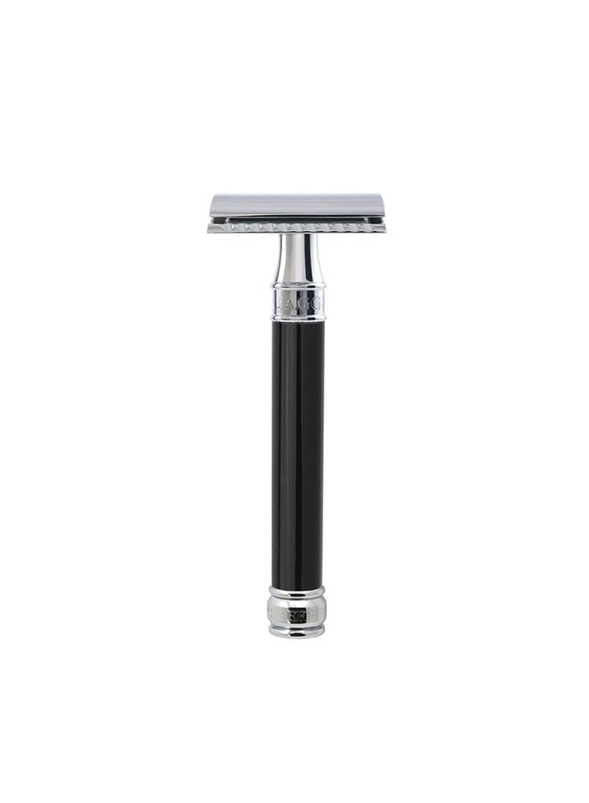 Edwin Jagger DE Safety Razor, Extra Long' Handle, Black - Image 1