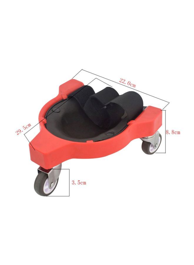 NIBEMINENT Knee Pad Protector With Wheels Red/Black 29.5x22x8.8centimeter - Image 2