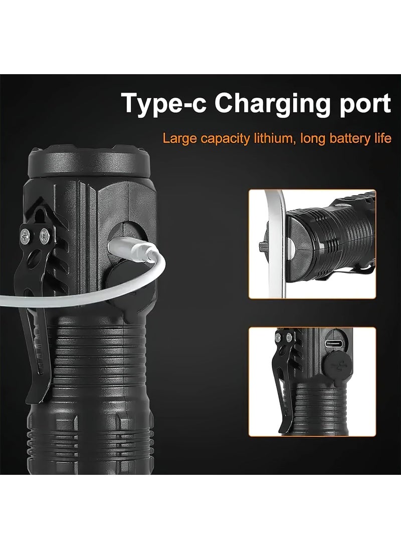 WISKA WISKA Mini Torch Camping Light Rechargeable Small LED Lights with Clip Magnet Portable COB Flashlight for Pocket Travel 3 Light Modes Ideal for Outdoor Camping Emergency Use  - Image 5